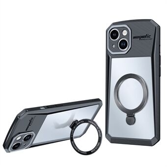 XUNDD iPhone 15:lle iskunkestävä puhelinkotelo, jossa on rengasteline PC+TPU-puhelinkotelo MagSafelle yhteensopiva.