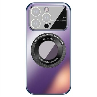 VOERO-yhteensopiva MagSafe-puhelinkotelo iPhone 15:lle, AG Nano -mattalogoilla varustettu PC-kotelo, jossa on lasilinssikalvo.
