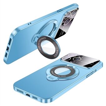 VOERO Kickstand Hard PC -kotelo iPhone 15: lle, kumipinnoitettu naarmutusta estävä puhelinkotelo, yhteensopiva MagSafen kanssa.