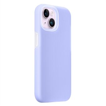 XUNDD Jelly-sarja iPhone 15 Plus -mallille, naarmuja kestävä mikrokuituvuori puhelinkotelo, nestemäistä silikonia + PC-takakansi.