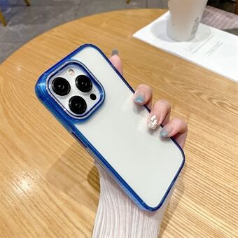 iPhone 15 Plus -kuoren kirkas rakenne, jossa glitter-kamerakehys, TPU+PC-matkapuhelinkansi