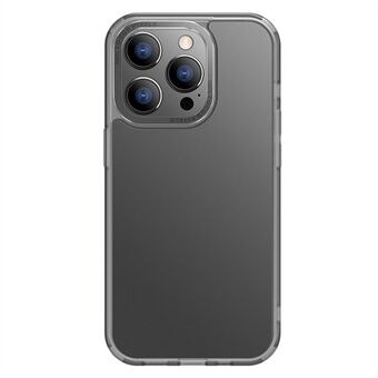 X-LEVELin iPhone 15 Pro TPU+PC -matta suojakuori, jossa on metallinen linssikehys, joka suojaa puhelinta naarmuilta.