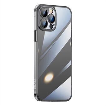 SULADA Crystal Steel -sarjan iPhone 15 Pro -iskunkestävä selkeä kuori TPU-muovia ja karkaistua lasia oleva ohut puhelimen suojakuori