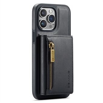 DG.MING M5 -sarjan iPhone 15 Pro -kotelo PU+PC+TPU-materiaalia oleva magneettikiinnitteinen lompakkopuhelinkotelo