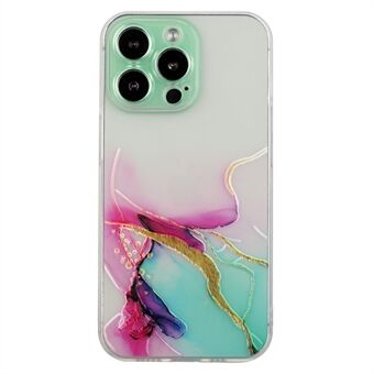 iPhone 15 Pro Max -kännykkäkuoreen Embossing-marmori-kuviointi. Puhelimen TPU-kotelo, joka suojaa naarmuilta.