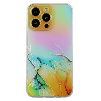 iPhone 15 Pro Max -kansio suosii painokuvioitua marmoria ja tulee ihanan värikkäissä laserkuvioisissa pehmeissä TPU-suojakuorissa.