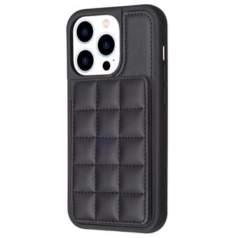 Style-BF24 takakuori iPhone 15 Pro Maxille, PU-nahalla päällystetty TPU-puhelinkotelo tukijalalla ja korttipaikoilla