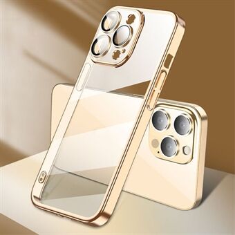 X-LEVEL:iPhone 15 Pro Max Electroplated TPU+PC -kansi, iskunkestävä suojakuori puhelimelle, jossa on integroitu linssikalvo