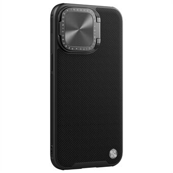 NILLKIN iPhone 15 Pro -teksturoitu puhelinkotelo, yhteensopiva MagSafen kanssa, PC + TPU -kansi linssitelineellä