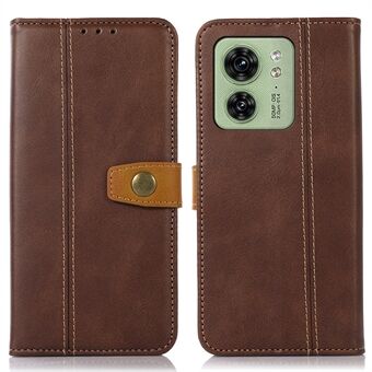 Motorola Edge 40 5G Calf Texture Wallet -puhelinkotelolle Flip Stand Cover PU-nahkakuori