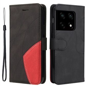 KT Leather Series-1 Color Splicing -puhelinkotelo OnePlus 10 Pro 5G:lle, Stand PU-nahkakuori