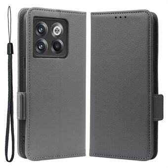 Litchi Texture -puhelinkotelo OnePlus 10T 5G / ACE Pro 5G:lle, Stand PU-nahkainen magneettilukko Folio Flip -suojakuori