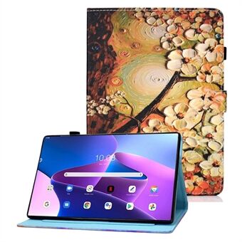Lenovo Tab M10 Plus (3. sukupolvi) / Xiaoxin Pad 2022 10.6 tuuman kuviollinen painettu nahkainen tablettikotelo iskunkestävä, korttipaikoilla varustettu magneettinen kansi seisontatuella