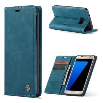 CASEME 013 -sarjan automaattisesti imeytyvä nahkainen lompakkotelineen Stand Samsung Galaxy S7 Edge G935:lle