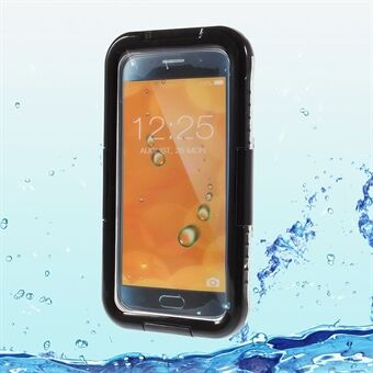 Vedenpitävä, pölytiivis PC-silikonikotelo Samsung Galaxy S6 Edge SM-G925 -puhelimelle - musta