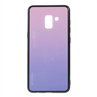 Gradient Color Glass + PC + TPU -kuoret - Samsung Galaxy A8 (2018)