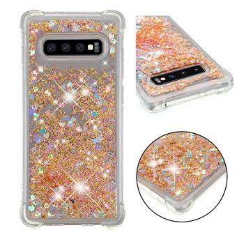 Glitter Powder Quicksand [Iskunkestävä] TPU-geelikuori Samsung Galaxy S10 Plus -puhelimelle