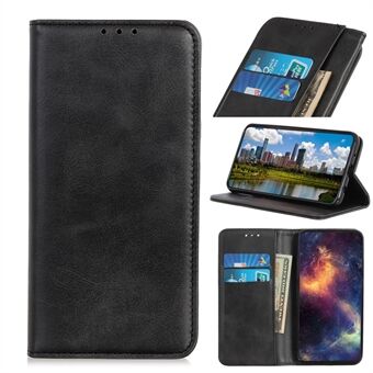 Auto-imeytyy haljasnahkasta lompakko Stand kansi Samsung Galaxy S10 Plus - musta