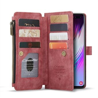CASEME C30 -sarjan pudotuksenkestävä Folio Flip Stand -lompakkopuhelinkotelo, jossa 10 korttipaikkaa Samsung Galaxy S10 Plus -puhelimelle