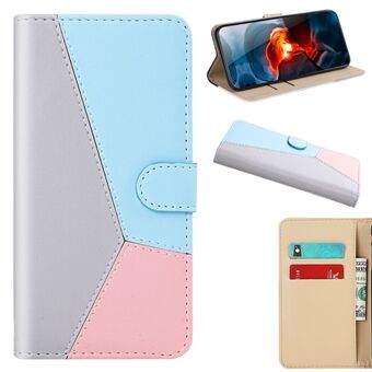 Kolmivärinen PU-nahkainen lompakkokotelon suojakotelo Samsung Galaxy Stand :lle