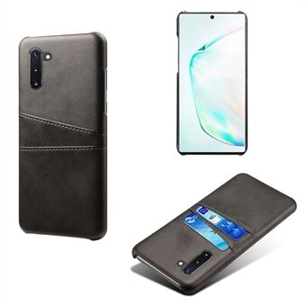 Kaksinkertaiset korttipaikat PU-nahkainen kova muovikotelo Samsung Galaxy Note 10 / Note 10 5G: lle