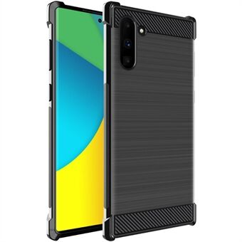 IMAK Vega Carbon Fiber Texture Harjattu TPU-puhelimen kuori Samsung Galaxy Note 10 / Note 10 5G: lle