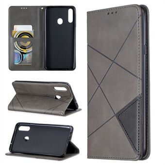 Geometrinen kuviollinen nahkainen korttikotelo puhelinkotelo Stand Samsung Galaxy A20s:lle