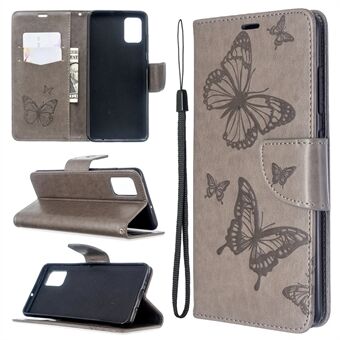 Jälki Butterfly lompakko nahka Stand suojakotelo Samsung Galaxy A51