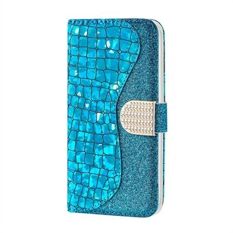 Krokotiilin iho kimalteleva jauheinen nahkainen lompakkokotelo Samsung Galaxy A51 SM-A515: lle