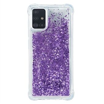 Pure Color Glitter Powder Quicksand TPU -kuori Samsung Galaxy A51 SM-A515: lle