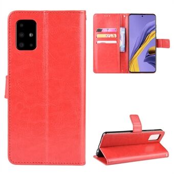 Crazy Horse Wallet Stand -puhelinsuojus Samsung Galaxy A71 A715: lle