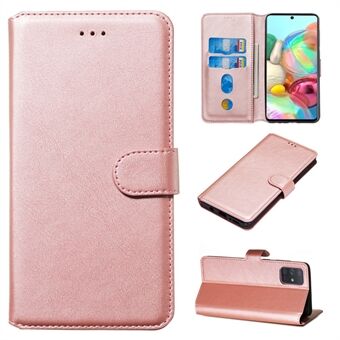 Yksivärinen flip-nahkainen lompakkokotelo Samsung Galaxy A71 A715: lle