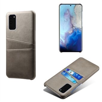 KSQ kahden korttipaikan PU-nahkainen kova PC-kuori Samsung Galaxy S20: lle