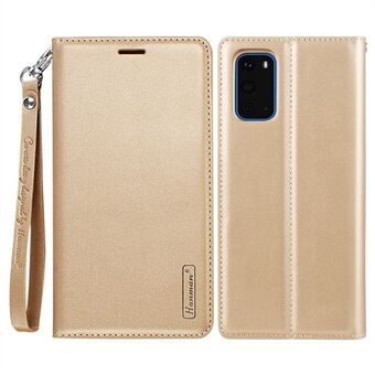HANMAN Minor Series Stand suojus Samsung Galaxy S20 4G / 5G PU nahkaiselle puhelimen lompakkokotelolle