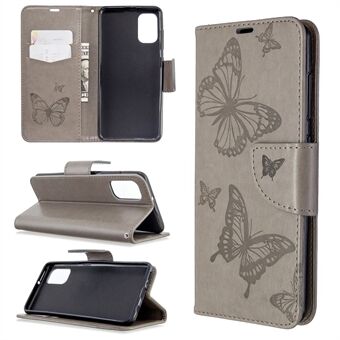 Imprint Butterfly Special PU-nahkainen puhelinkotelo Samsung Galaxy A41:lle (maailmanlaajuinen versio)