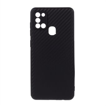 Carbon Fiber Skin TPU -matkapuhelimen suojakuori Samsung Galaxy A21s:lle