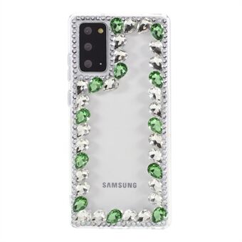 Crystal tekojalokivi koristelu TPU-suoja Samsung Galaxy Note 20 / Note 20 5G: lle