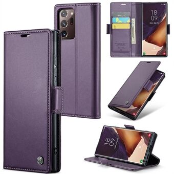 CASEME 023 -sarja Samsung Galaxy Note20 Ultra / Ultra 5G RFID-esto Nahkainen lompakkosuoja Flip Stand Litchi Texture -puhelinkotelo
