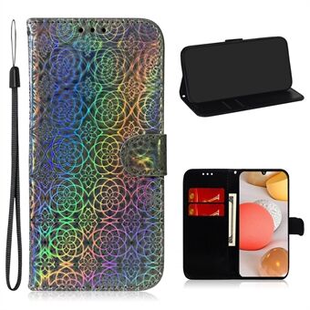 Häikäisevä kuvio nahkainen lompakkokotelo ja Stand Samsung Galaxy A42 5G: lle