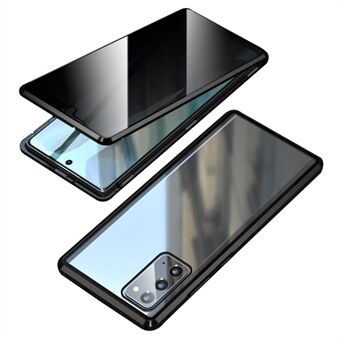 Anti-peep magneettinen asennus metallirunko + karkaistu lasi hybridikotelo Samsung Galaxy S20 FE/Fan Edition/S20 FE 5G/Fan Edition 5G/S20 Lite/S20 FE 2022