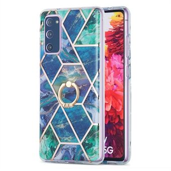 Kickstand Design TPU-puhelimen kansi IMD IML pudotuksenkestävä 2,0 mm galvanoitu marmorikuvioinen kotelo Samsung Galaxy S20 FE 2022/S20 FE/S20 FE 5G/S20 Fan Edition/S20 Fan Edition 5G/S20 Lite