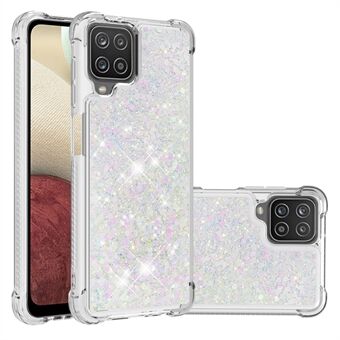Funny Glitter Sequins Quicksand Design TPU suojakuori Samsung Galaxy A12 / M12:lle