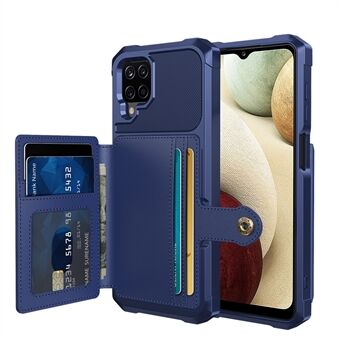 Kickstand korttipidike Design PU-nahkapäällysteinen TPU-puhelinkotelon kansi [sisäänrakennettu magneettinen levy] ZM03 Samsung Galaxy A12:lle
