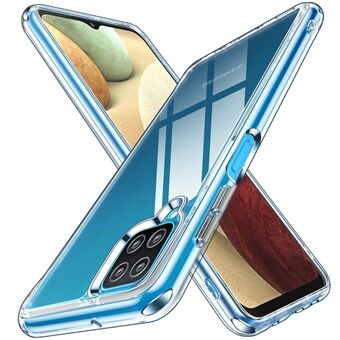 Galvanoitu kristallinkirkas hybridipuhelinkuori Samsung Galaxy A12:lle, TPU + PC-matkapuhelimen lisävaruste