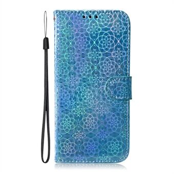 Kukkakuvioinen nahkainen Stand Samsung Galaxy S21 5G: lle