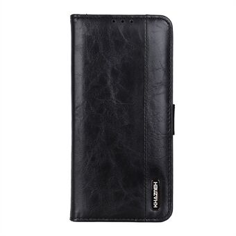 PU- Stand lompakkojalusta Puhelinkuori Samsung Galaxy S21 + 5G -puhelimelle - musta