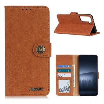 KHAZNEH Retro split nahkainen lompakkokotelo Samsung Galaxy S21 + -puhelimelle