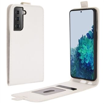 Crazy Horse Texture Vertical Flip Nahkakorttikotelo Samsung Galaxy S21 Plus -puhelimelle