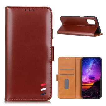 Pehmeä pintainen nahkainen lompakkokotelo ja Stand Samsung Galaxy A02s: lle (EU-versio)