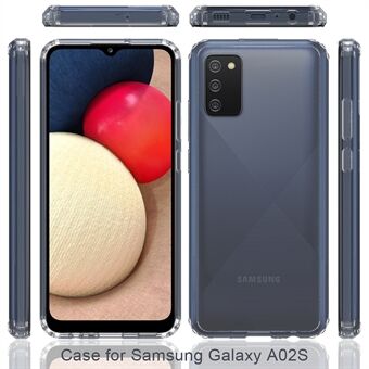 Erittäin kirkas iskunkestävä naarmuuntumaton akryyli + TPU-takahybridirakenne Samsung Galaxy A02s: lle (EU-versio)